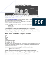 Create a Custom Author Template