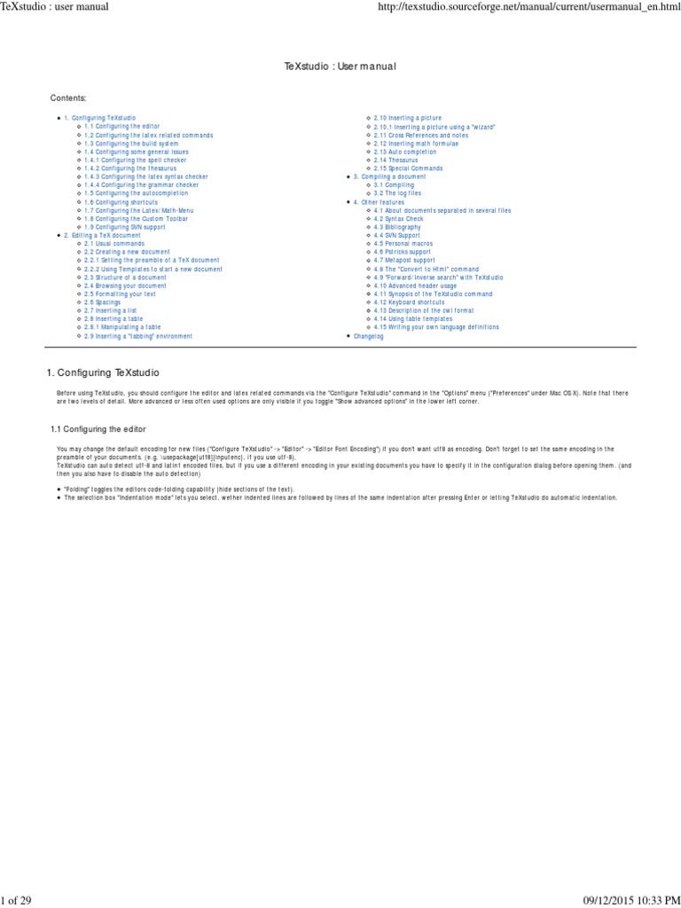 Image Result For Texstudio User Manual Texstudio Sourceforge Net
