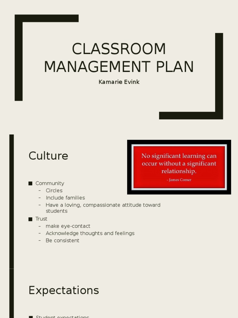 Effective Classroom Management Plan | PDF | Career & Growth | Wellness