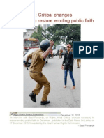 SRI LANKA Critical Changes Necessary To Restore Eroding Public Faith