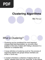 Mu Yu Lu Clustering Algorithms