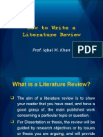 How to Write a Literature Review-05!05!2009