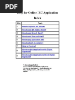 Help for Online IEC Application