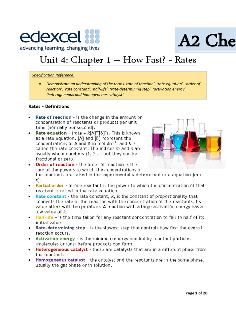 Edexcel A2 Chemistry 4 3 Notes Download Free PDF Catalysis