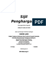 Sijil Penghargaan Untuk Hakim