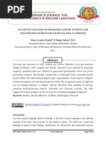 Download SUGGESTIVE SOLUTION ON PROBLEMS FACED BY STUDENTS AND TEACHER EDUCATORS IN MULTILINGUAL BED CLASSROOM by scholarlyresearchj SN293078569 doc pdf
