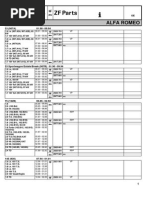 Alfa Romeo Application List 2012/2013 | PDF | Front Wheel Drive