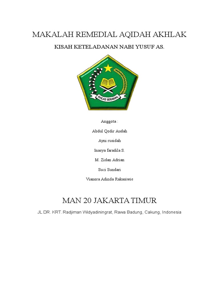 Makalah nabi yusuf
