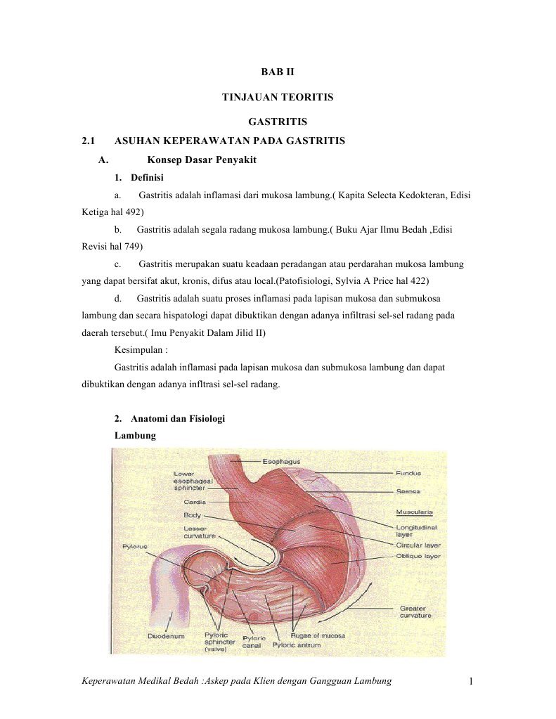 Askep Gastritis