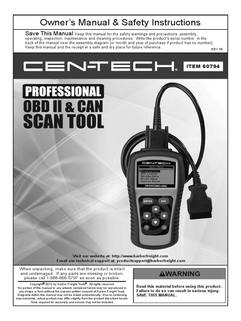 Cen-Tech (Harbor Freight) Scan Tool - 60794 | Vehicles | Vehicle Technology