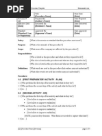 Standard Operating Procedure Template