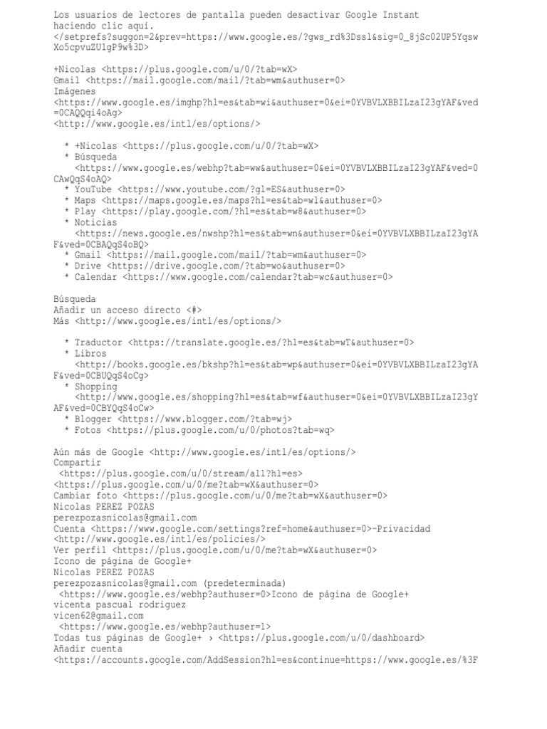 Esamen Txt Google Buscadores De Internet