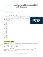 Toughest Questions For JEE Advanced 2015