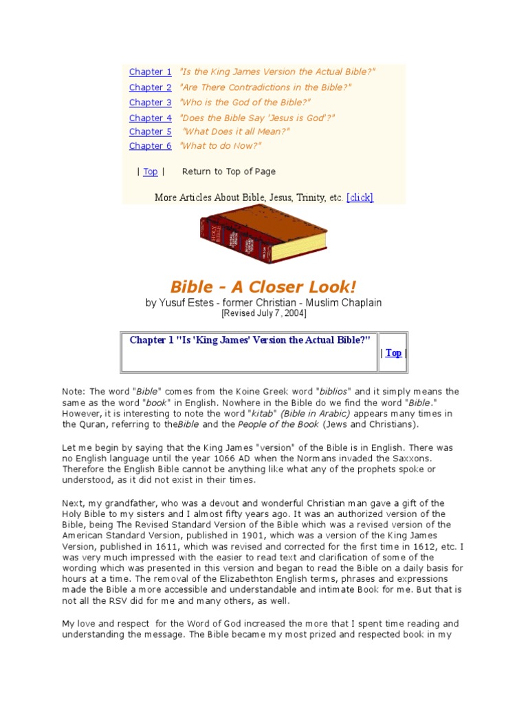Chapter 1 | PDF | Bible | Trinity