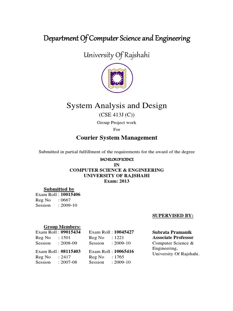 Courier System Management Analysis | PDF | Feasibility Study | Computing