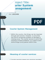 Courier System Management-System Analyst