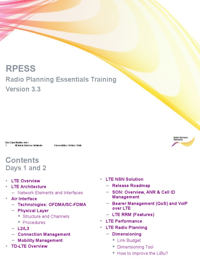 Rpess: Radio Planning Essentials Training | PDF | Science & Mathematics ...