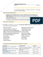 Bio-Medical Engineer CV