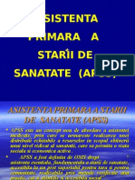 Copy of Asistenta Primara a Starii de Sanatate (Apss)