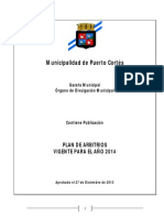 Plan de Arbitrio 2014 de Puerto Cortes