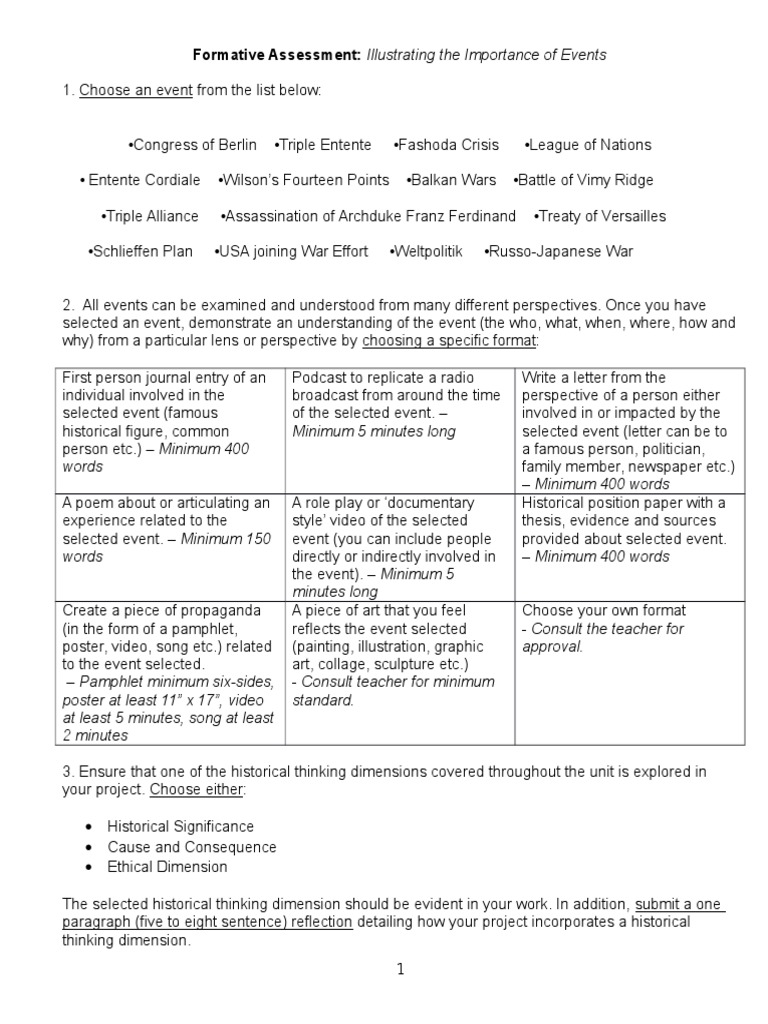ww1 Assignment | PDF