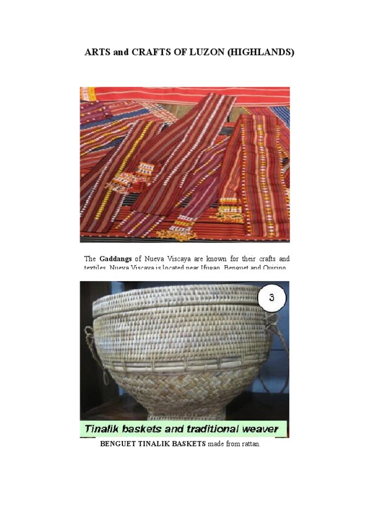 Arts and Crafts of Luzon PDF Luzon Southeast Asia