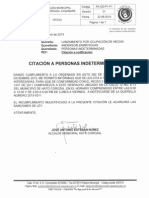 Citación A Personas Indeterminadas - Lanzamiento Por Ocupación de Hecho