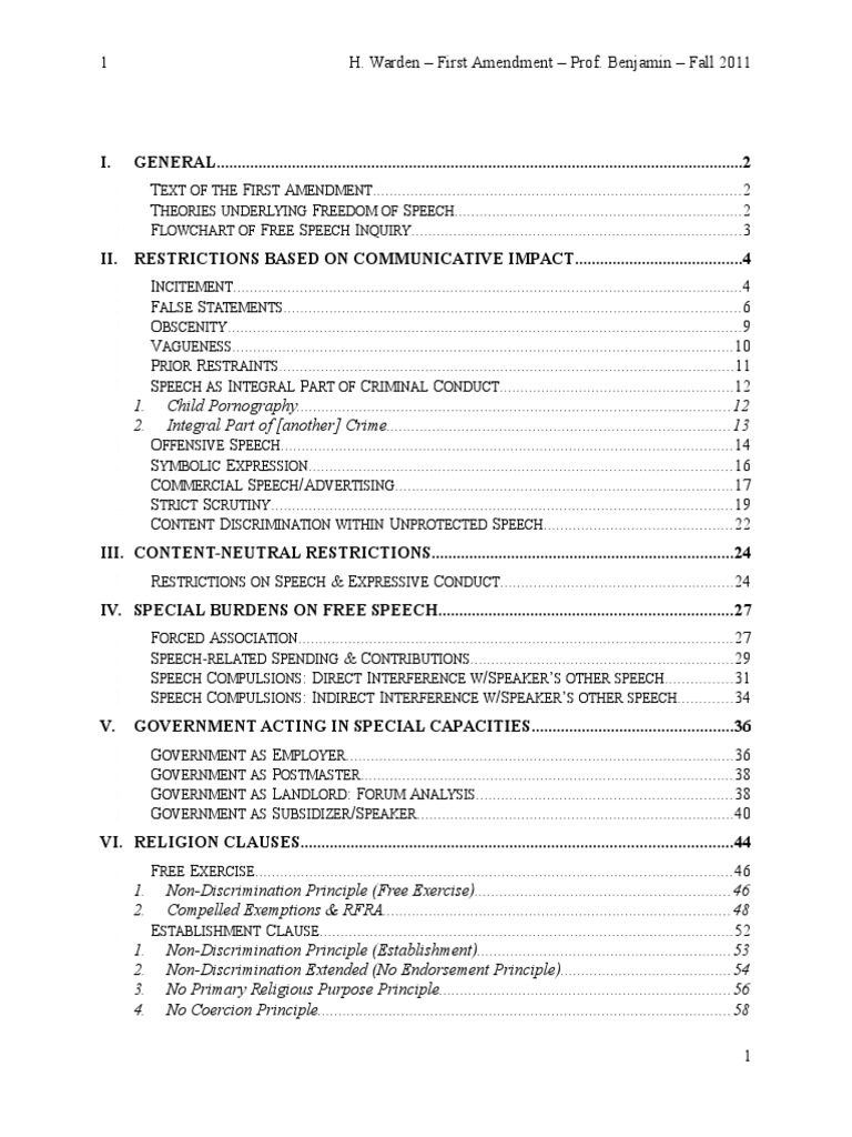First Amendment 2011 | PDF | First Amendment To The United States ...