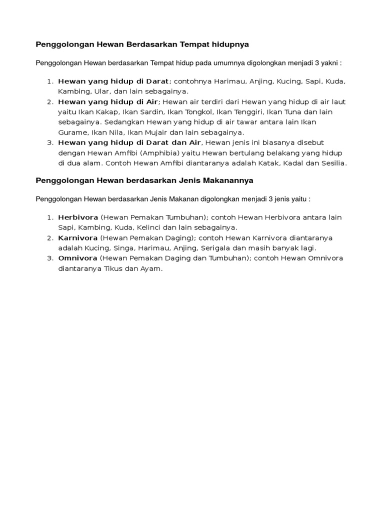 6600 Koleksi Gambar Hewan Berdasarkan Tempat Hidupnya Gratis Terbaik