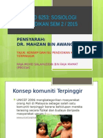 Konsep Dan Isu Pendidikan Komuniti Terpinggir