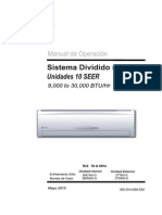 STD EFF Manual de Operacion TRANE
