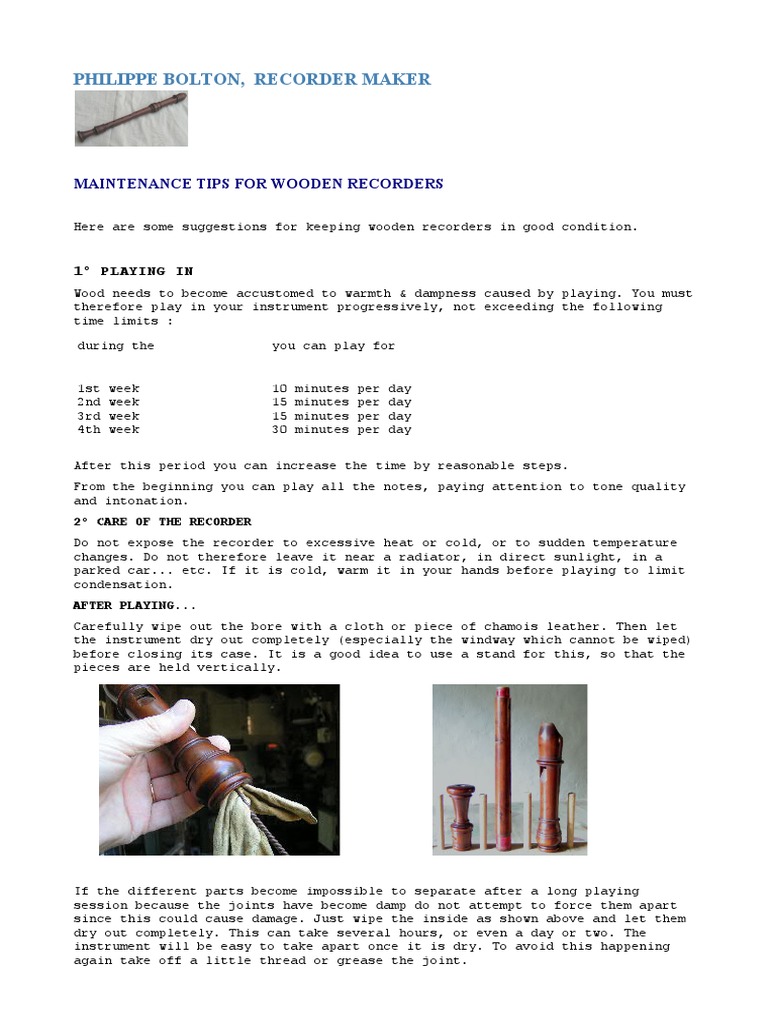 Wood Instrument Repair | PDF | Recorder (Musical Instrument) | Nature