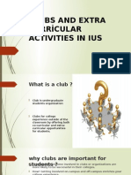 Clubs and Extra Curri̇cular Activities in Ius