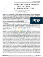 Analysis of generator emission fuelled with petrol kerosene mixture