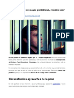 Circunstancias de Mayor Punibilidad, ¿Cuáles Son?