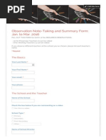 Download Observation Note-Taking and Summary Form_ Jan to Mar by Teachers Without Borders SN293177283 doc pdf