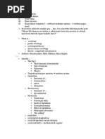 Final Exam Review Sheet