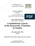 Constitutional Aspects of The Democratic Transition in Tunisia