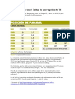 Panamá Cae en El Índice de Corrupción de TI