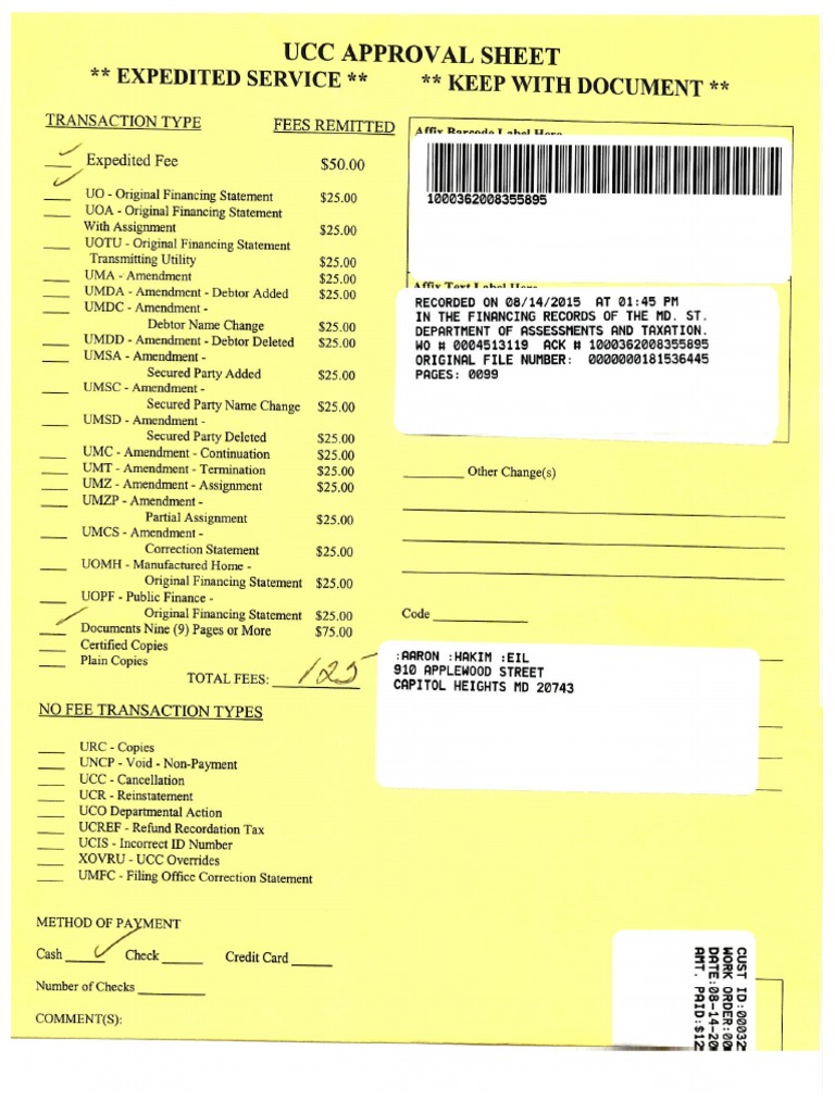 Original UCC-1 Filing | PDF