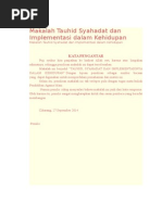 Download Makalah Tauhid Syahadat Dan Implementasi Dalam Kehidupan by rizki SN293196130 doc pdf
