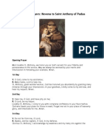 Catholic Prayers: Novena To Saint Anthony of Padua: Opening Prayer