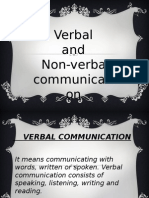 Verbal and Non Verbal Communication