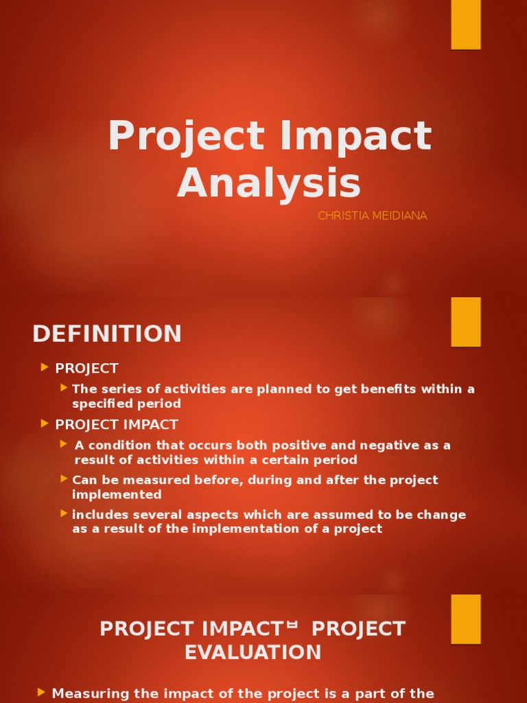 Project Impact Analysis and Evaluation | PDF | Net Present Value ...