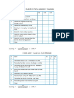 Form Audit Kepatuhan Cuci Tangan