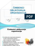 Čimbenici Oblikovanja Organizacije