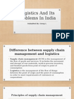 Logistics and Its Problems in India