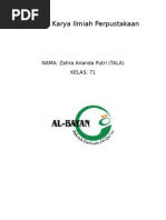 Download Contoh Karya Ilmiah Perpustakaan by Syafira Anindhyta SN293214825 doc pdf