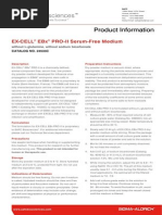 EX-CELL® EBx® PRO-II Serum-Free Medium Without L-Glutamine, Without Sodium Bicarbonate
