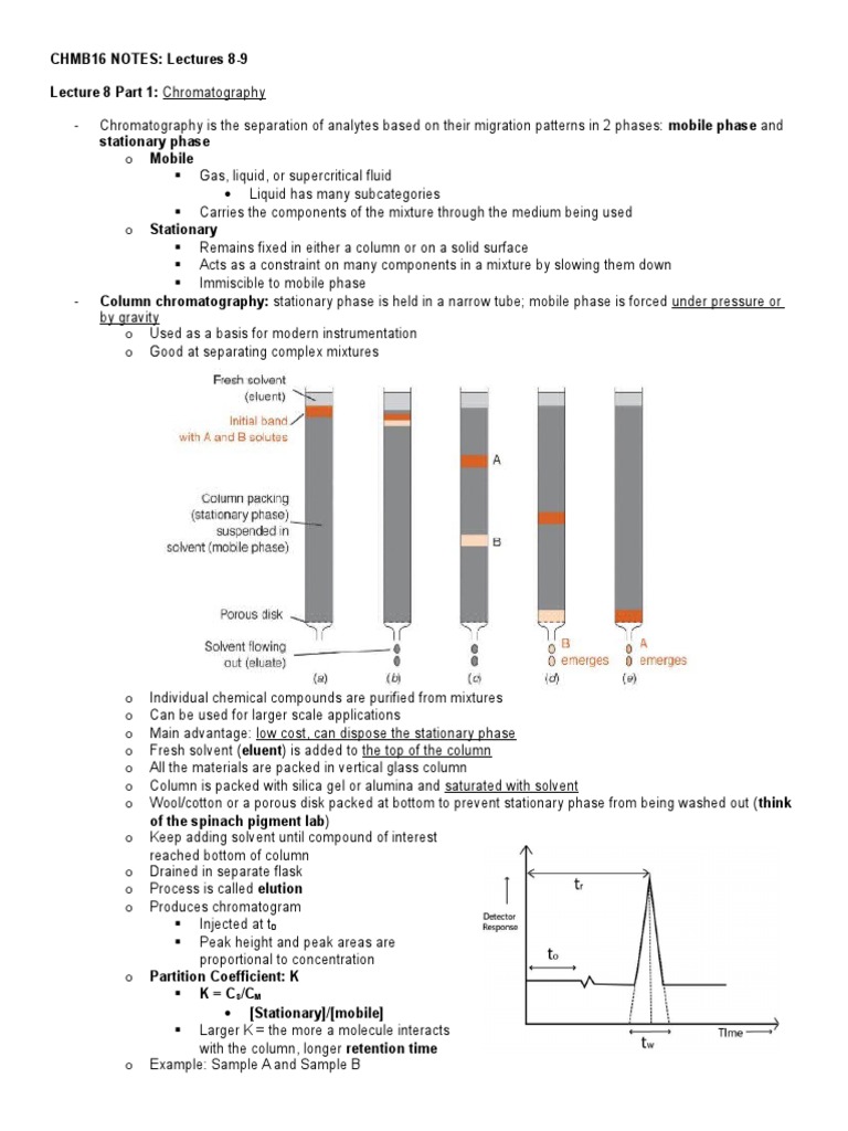 Chmb16 Final Notes | PDF | High Performance Liquid Chromatography ...